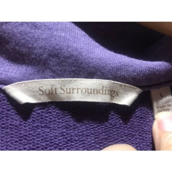 SOFT SURROUNDINGS Golden Age Pullover Tunic Palace Purple sz L - Picture 3 of 7